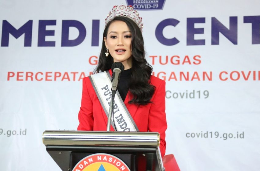  Sambangi BNPB, Putri Indonesia Roro Ayu Beri Dukungan Moril